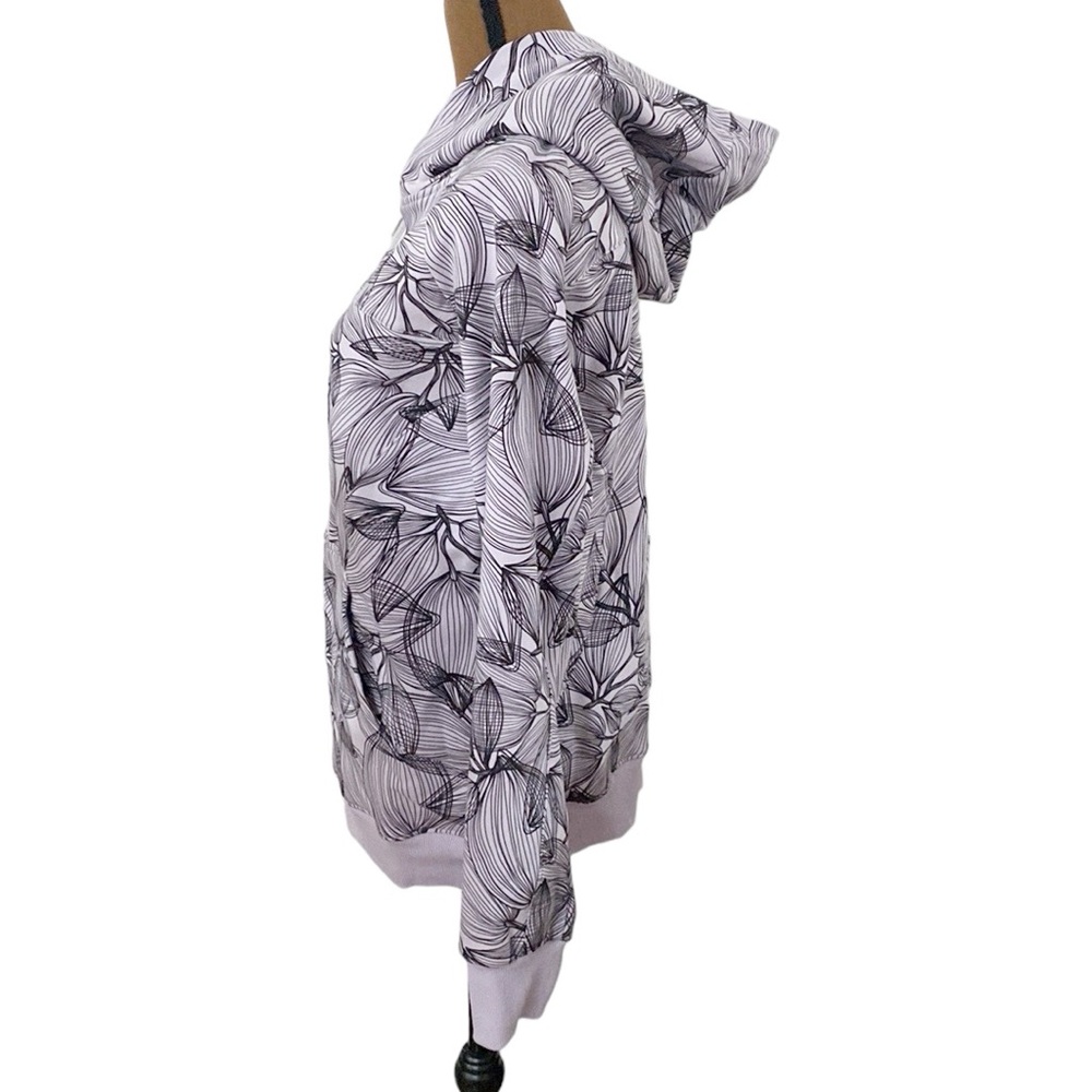 Buff Bunny core zip jacket hoodie floral sketch print in citrus lilac size XXXL - Picture 5 of 15